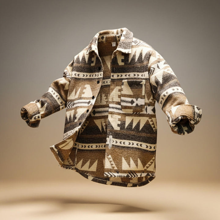 Patterned Wool Blend Jacket For Men