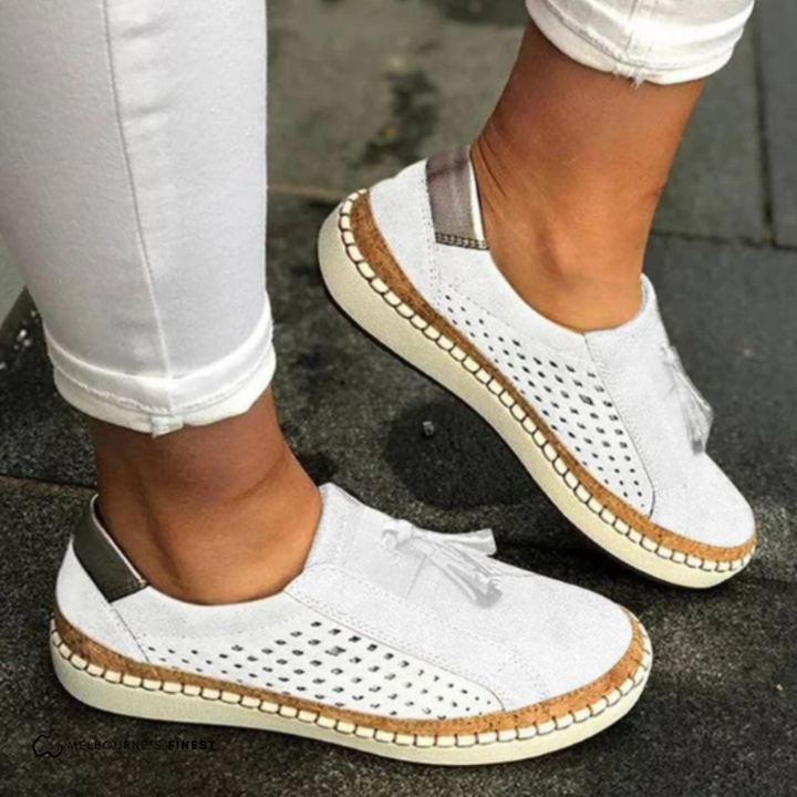 Perforated Slip-On Shoes For Women