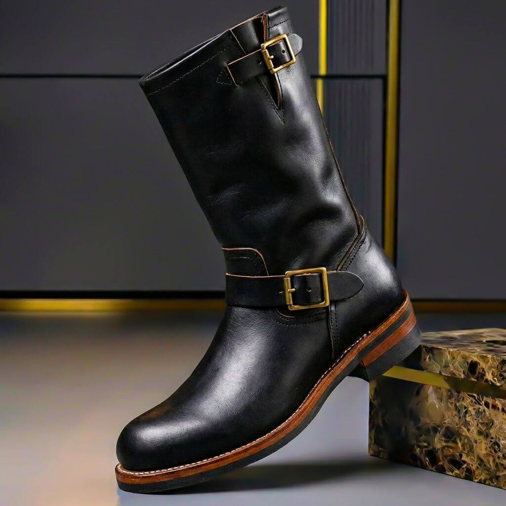 Retro Buckle Boots For Men