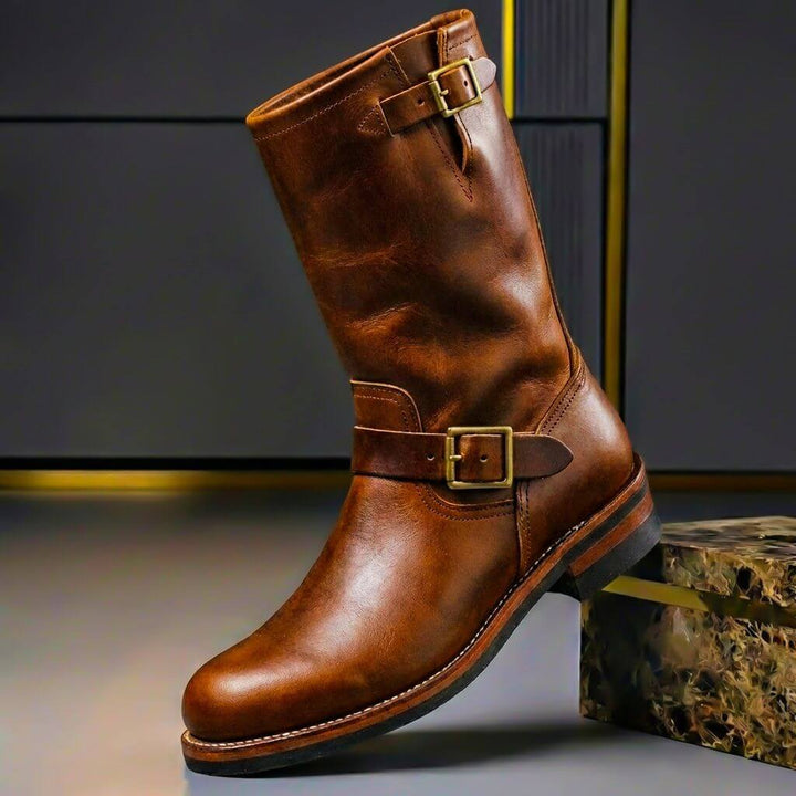 Retro Buckle Boots For Men