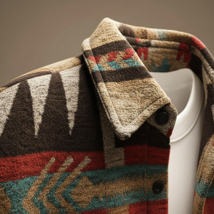 Patterned Wool Blend Jacket For Men