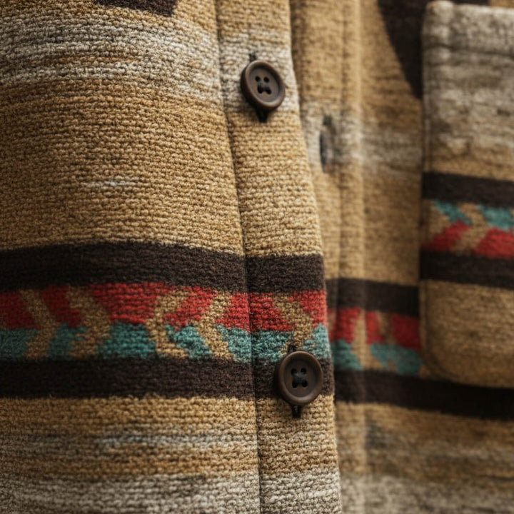 Patterned Wool Blend Jacket For Men