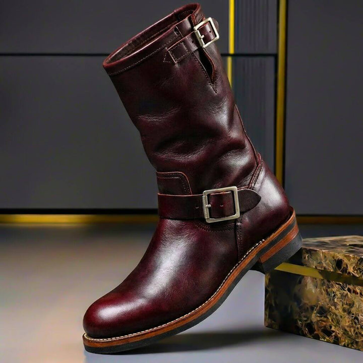 Retro Buckle Boots For Men