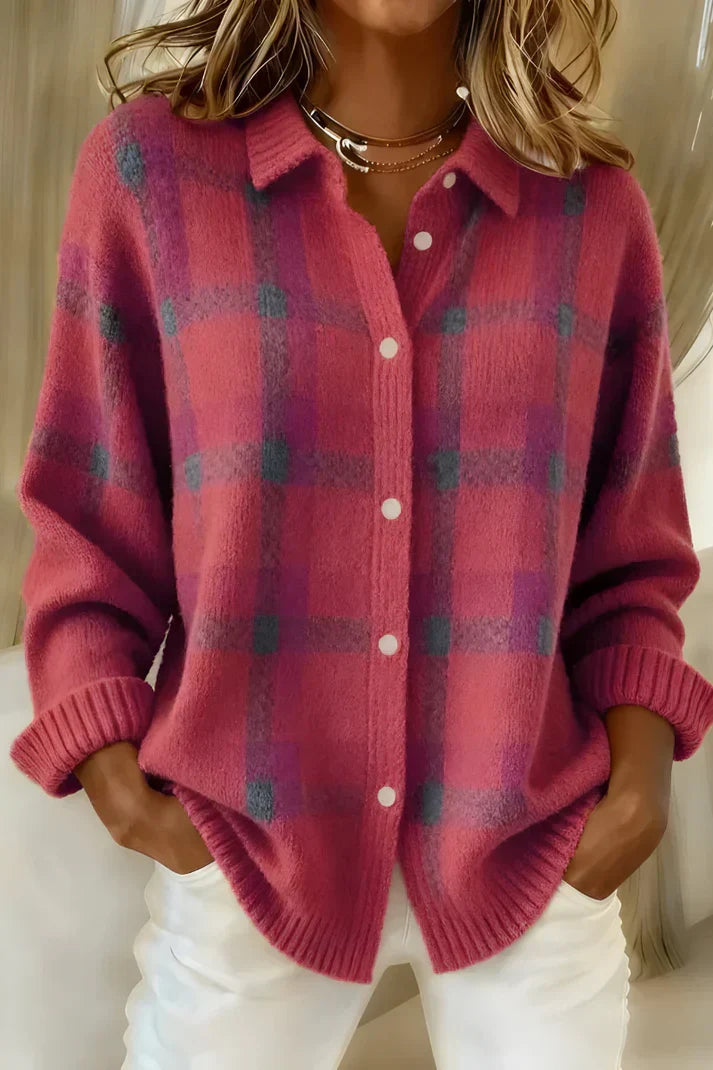 Longline Button Cardigan For Women
